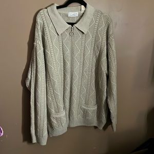 Full zip comfy grandpa sweater 90’s